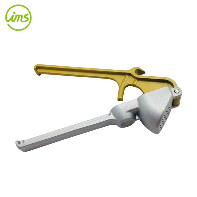 Aluminum 3-in-1 Garlic Press & Cherry Pitter – Multi-Function Kitchen Tool